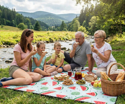 Pohodlí u vody vzniká tehdy, když si člověk dobře připraví místo pro odpočinek, stín i delší pobyt venku